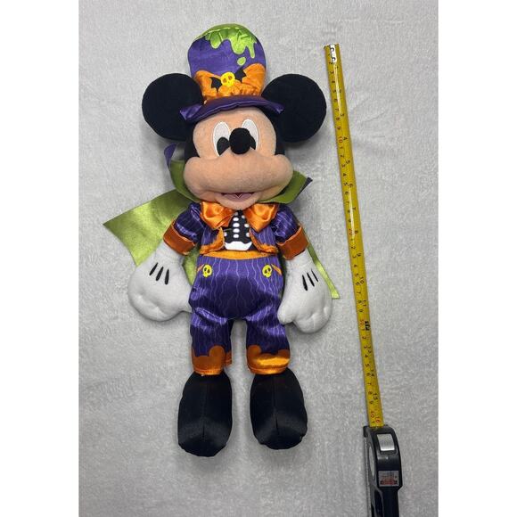 Disney Store Halloween Mickey & Minnie Plush Pair 15" 2018 Preowned - Picture 10 of 13